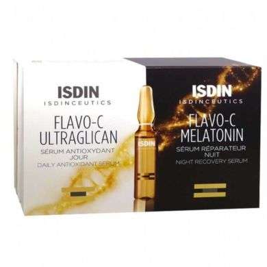 Isdin - ISDINCEUTICS - Flavo-C Ultraglican + Flavo-C Melatonin, 10+10 Amp Isdin - ISDINCEUTICS - Flavo-C Ultraglican + Flavo-C Melatonin, 10+10 Amp