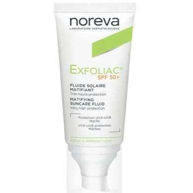 NOREVA EXFOLIAC FLUIDE SOLAIRE MATIFIANT SPF50+ 40ml NOREVA EXFOLIAC FLUIDE SOLAIRE MATIFIANT SPF50+ 40ml
