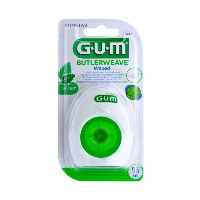 GUM butlerweave Fil Dentaire 1855 mentholé ciré GUM butlerweave Fil Dentaire 1855 mentholé ciré