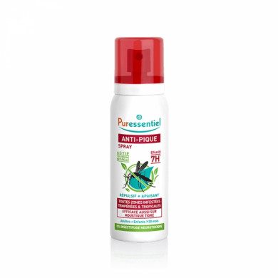 PURESSENTIEL ANTI-PIQUE SPRAY RÉPULSIF + APAISANT 75ML PURESSENTIEL ANTI-PIQUE SPRAY RÉPULSIF + APAISANT 75ML