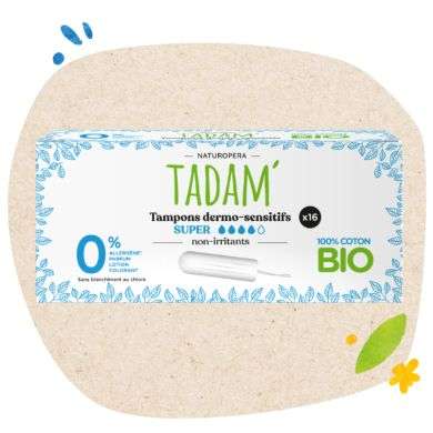 TADAM tampons dermo-sensitifs SUPER non-irritants16 TADAM tampons dermo-sensitifs SUPER non-irritants16
