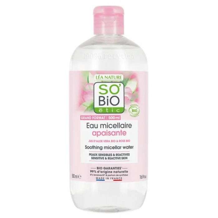 SO BIO Eau micellaire apaisante - 500ml - SOBIO SO BIO Eau micellaire apaisante - 500ml - SOBIO