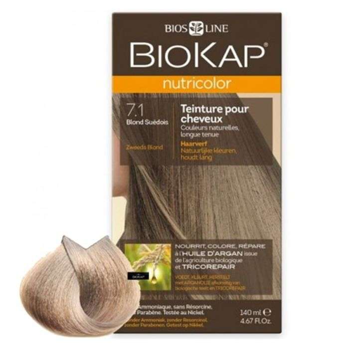 BIOKAP NUTRICOLOR 7.1 Blond suedois BIOKAP NUTRICOLOR 7.1 Blond suedois