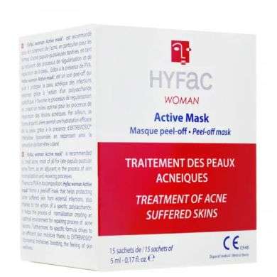 Hyfac Woman Active Masque peel-off 5ml (15 sachets ) Hyfac Woman Active Masque peel-off 5ml (15 sachets )