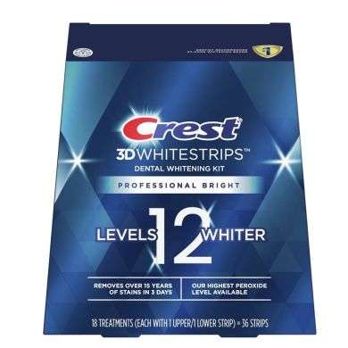 CREST 3D WHITESTRIPS PROFESSIONAL BRIGHT NIVEAU 12, 18 traitements
