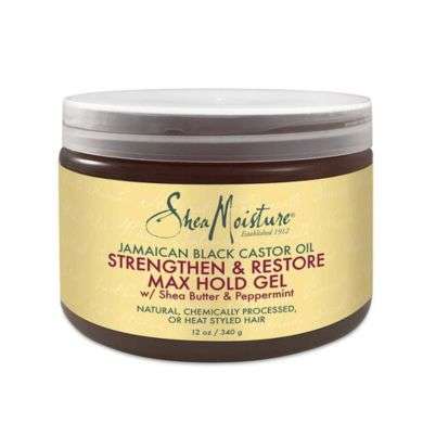SHEA MOISTURE JAMAICAN BLACK CASTOR OIL STRENGTHEN & RESTORE STYLING MAX HOLD GEL SHEA MOISTURE JAMAICAN BLACK CASTOR OIL STRENGTHEN & RESTORE STYLING MAX HOLD GEL
