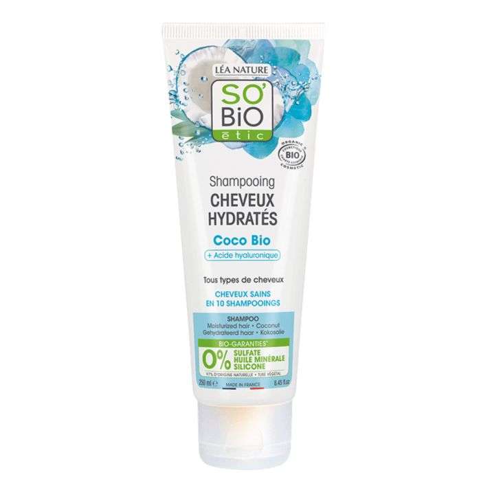SO BIO SHAMPOING CHEVEUX HYDRATES COCO BIO + ACIDE HYALURONIQUE SO BIO SHAMPOING CHEVEUX HYDRATES COCO BIO + ACIDE HYALURONIQUE