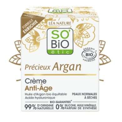 SO BIO CREME ANTI-AGE "Précieux Argan" - PEAUX NORMALES A SECHES SO BIO CREME ANTI-AGE "Précieux Argan" - PEAUX NORMALES A SECHES