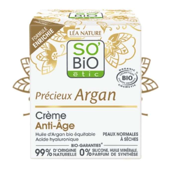 SO BIO CREME ANTI-AGE "Précieux Argan" - PEAUX NORMALES A SECHES SO BIO CREME ANTI-AGE "Précieux Argan" - PEAUX NORMALES A SECHES