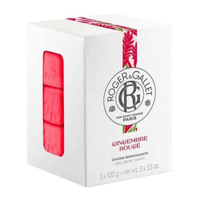 ROGER ET GALLET Coffret Savons Bienfaisants GINGEMBRE ROUGE 300g ROGER ET GALLET Coffret Savons Bienfaisants GINGEMBRE ROUGE 300g