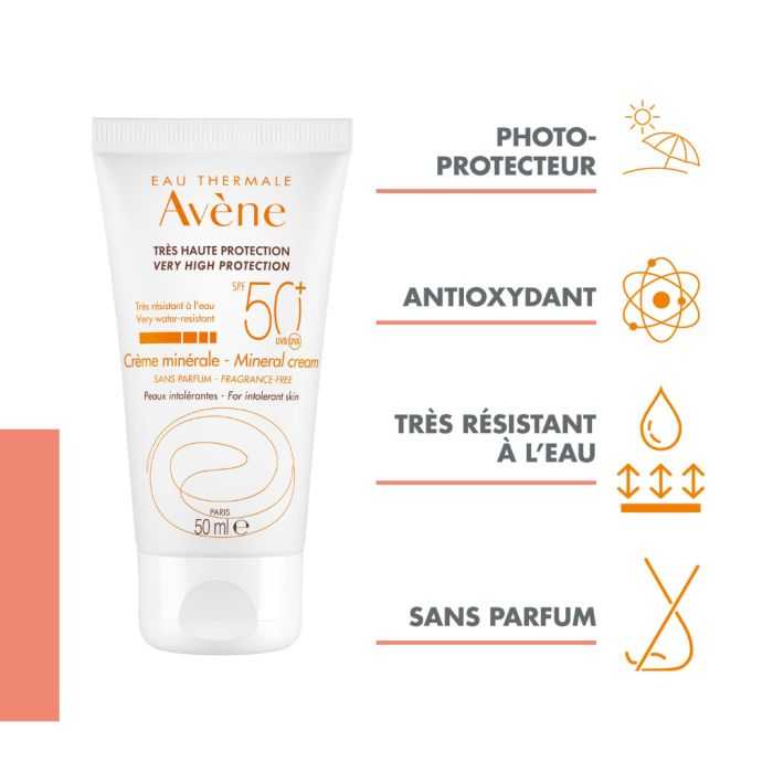 AVENE SOLAIRE CREME MINERALE 50+ 50ML AVENE SOLAIRE CREME MINERALE 50+ 50ML