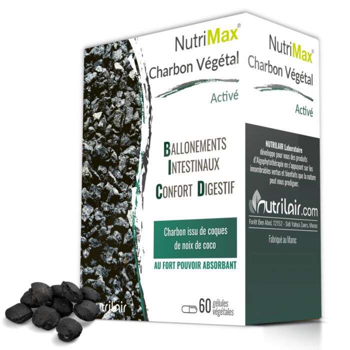 Charbon Végétal Activé (120 Gélules) - Digestion