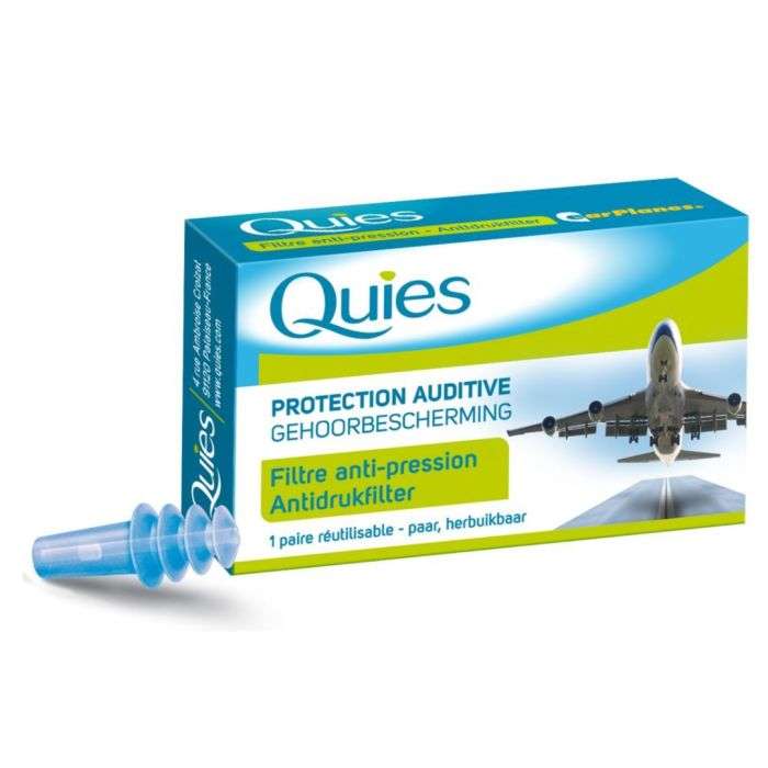 QUIES Protection auditive AVION adulte filtre anti-pression 1 paire QUIES Protection auditive AVION adulte filtre anti-pression 1 paire