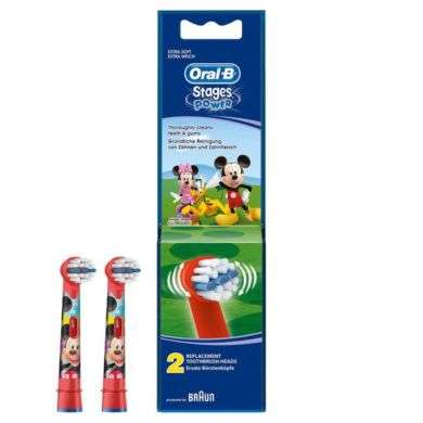 ORAL B STAGES POWER 2 tetes de remplacement Extra soft ORAL B STAGES POWER 2 tetes de remplacement Extra soft