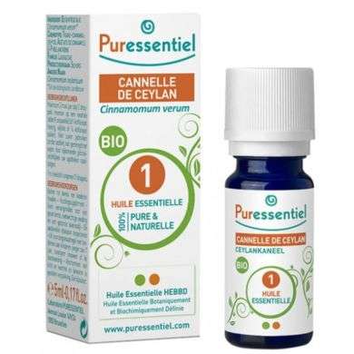 PURESSENTIEL Huile Essentielle Cannelle De Ceylan Bio 5ml PURESSENTIEL Huile Essentielle Cannelle De Ceylan Bio 5ml