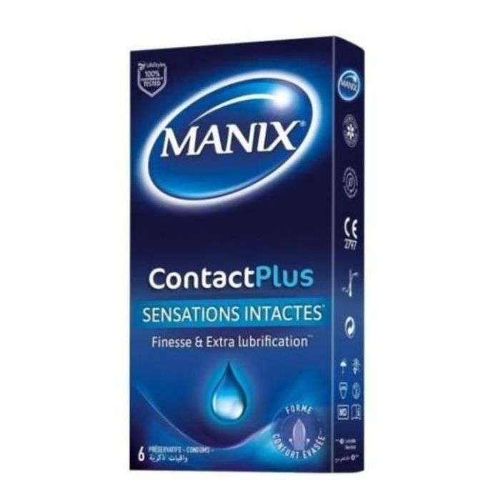 MANIX CONTACT PLUS SENSATIONS INTACTES FINES & EXTRA LUBRIFICATION 6 PRESERVATIFS MANIX CONTACT PLUS SENSATIONS INTACTES FINES & EXTRA LUBRIFICATION 6 PRESERVATIFS