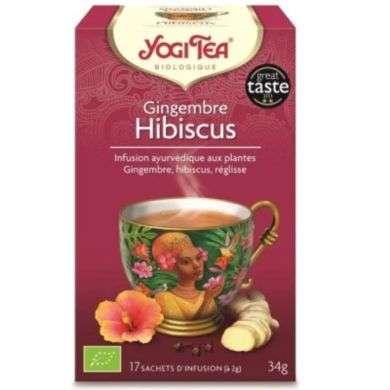 YOGI TEA GINGEMBRE HIBISCUS 17 SACHETS YOGI TEA GINGEMBRE HIBISCUS 17 SACHETS