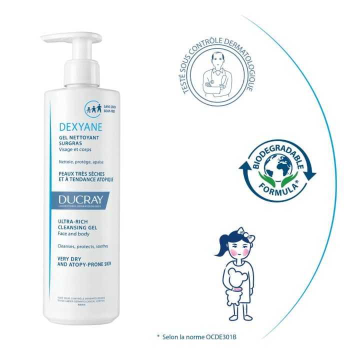 DUCRAY DEXYANE GEL NETTOYANT SURGRAS 400ML DUCRAY DEXYANE GEL NETTOYANT SURGRAS 400ML