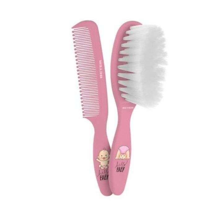 BETER MANUCURE BROSSE ET PEIGNE POUR BEBE EXTRA SOFT ROSE