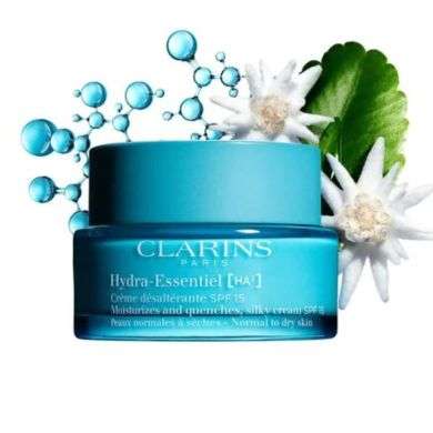 CLARINS HYDRA ESSENTIEL HA2 CREME RICHE DESALTERANTE SPF 15 PEAUX NORMAL A SECHES 50 ML CLARINS HYDRA ESSENTIEL HA2 CREME RICHE DESALTERANTE SPF 15 PEAUX NORMAL A SECHES 50 ML