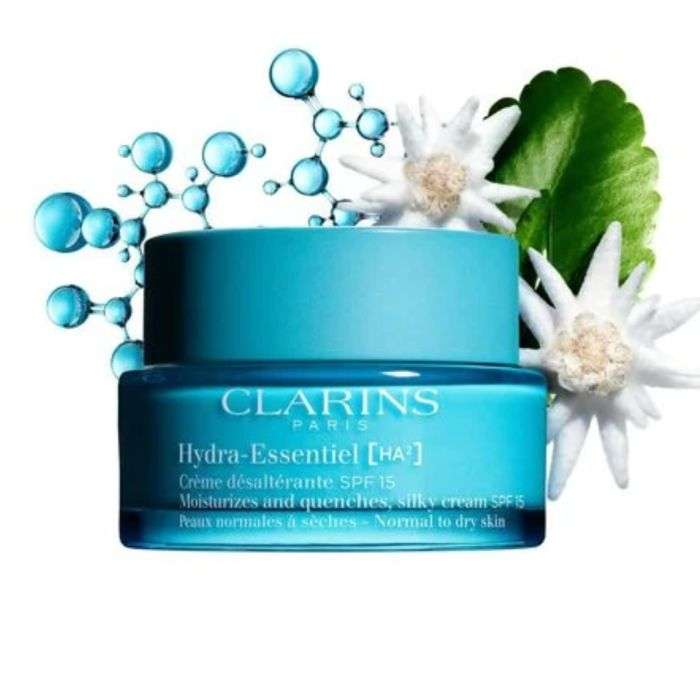 CLARINS HYDRA ESSENTIEL HA2 CREME RICHE DESALTERANTE SPF 15 PEAUX NORMAL A SECHES 50 ML CLARINS HYDRA ESSENTIEL HA2 CREME RICHE DESALTERANTE SPF 15 PEAUX NORMAL A SECHES 50 ML