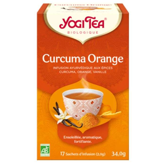 YOGI TEA CURCUMA ORANGE 17 SACHETS D'INFUSION