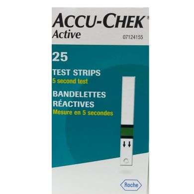 ACCU CHEK ACTIVE 25 BANDELETTES ACCU CHEK ACTIVE 25 BANDELETTES