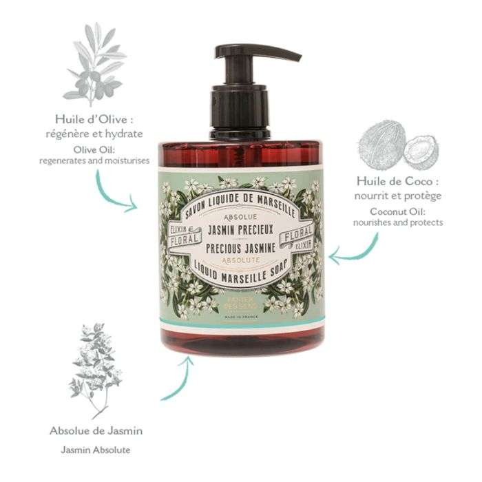 PANIER DES SENS SAVON LIQUIDE DE MARSEILLE JASMIN PRECIEUX 500 ML PANIER DES SENS SAVON LIQUIDE DE MARSEILLE JASMIN PRECIEUX 500 ML