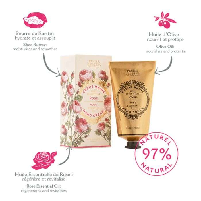 PANIER DES SENS CREME MAINS ABSOLUE ROSE 75 ML PANIER DES SENS CREME MAINS ABSOLUE ROSE 75 ML