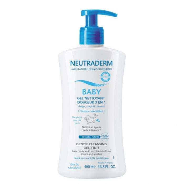 NEUTRADERM BEBE GEL NETTOYANT DOUCEUR 3 EN 1 400 ML NEUTRADERM BEBE GEL NETTOYANT DOUCEUR 3 EN 1 400 ML