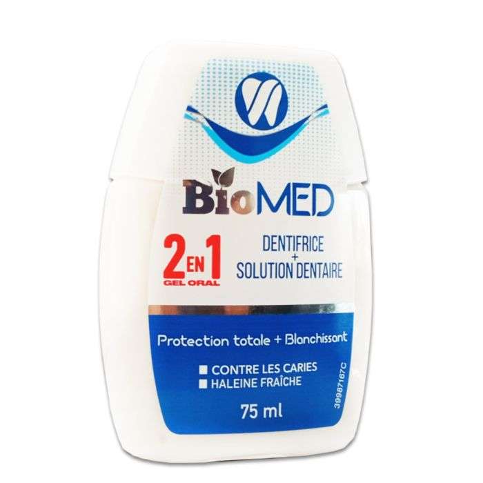 BIOMED DENTIFRICE + SOLUTION DENTAIRE 75 ML BIOMED DENTIFRICE + SOLUTION DENTAIRE 75 ML