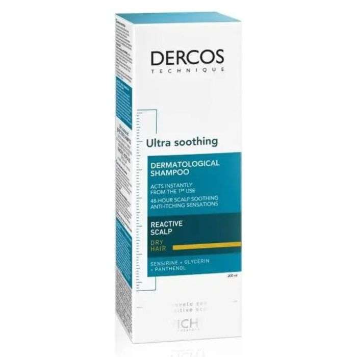 VICHY DERCOS ULTRA APAISANT SHAMPOING CHEVEUX SEC 200ML VICHY DERCOS ULTRA APAISANT SHAMPOING CHEVEUX SEC 200ML
