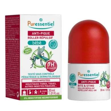 PURESSENTIEL ANTI PIQUE ROLLER REPULSIF BEBE 30 ML PURESSENTIEL ANTI PIQUE ROLLER REPULSIF BEBE 30 ML