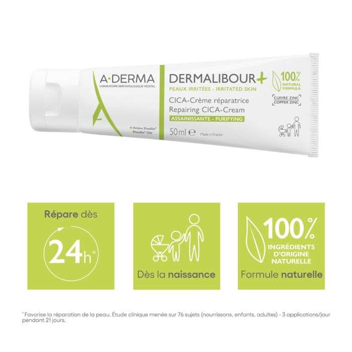 ADERMA DERMALIBOUR + CICA CREME REPARATRICE 50 ML ADERMA DERMALIBOUR + CICA CREME REPARATRICE 50 ML