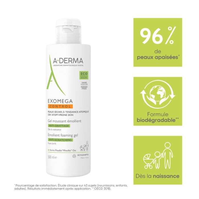 ADERMA EXOMEGA CONTROL GEL MOUSSANT EMOLLIENT 500 ML ADERMA EXOMEGA CONTROL GEL MOUSSANT EMOLLIENT 500 ML