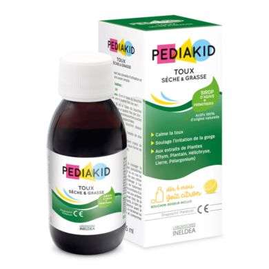 PEDIAKID TOUX SECHE ET GRASSE GOUT CITRON 125 ML PEDIAKID TOUX SECHE ET GRASSE GOUT CITRON 125 ML