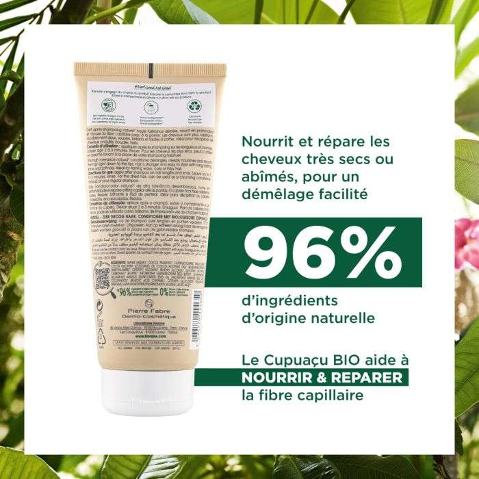 KLORANE APRES SHAMPOING AU CUPUACU BIO 200 ML KLORANE APRES SHAMPOING AU CUPUACU BIO 200 ML