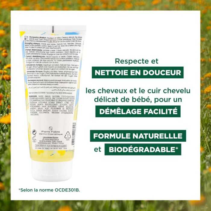 KLORANE BEBE SHAMPOING DEMELANT AU CALENDULA200 ml KLORANE BEBE SHAMPOING DEMELANT AU CALENDULA200 ml