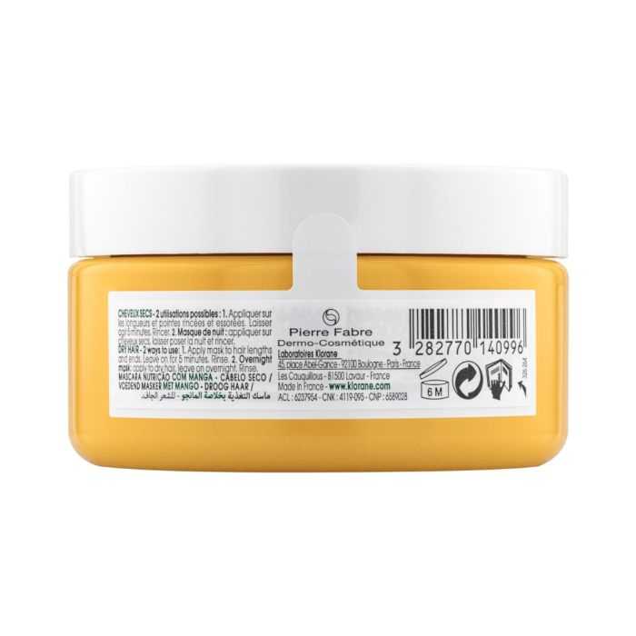 KLORANE BEURRE DE MANGUE MASQUE REPARATEUR NUTRITION INTENSE 150ML KLORANE BEURRE DE MANGUE MASQUE REPARATEUR NUTRITION INTENSE 150ML