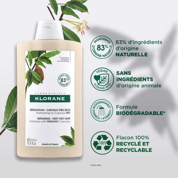 KLORANE SHAMPOING AU CUPUACU BIO 400ml KLORANE SHAMPOING AU CUPUACU BIO 400ml