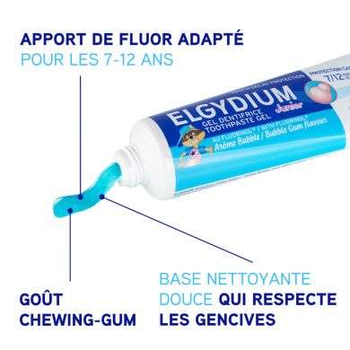 ELGYDIUM DENTIFRICE JUNIOR 7-12 ANS 50 ML ELGYDIUM DENTIFRICE JUNIOR 7-12 ANS 50 ML