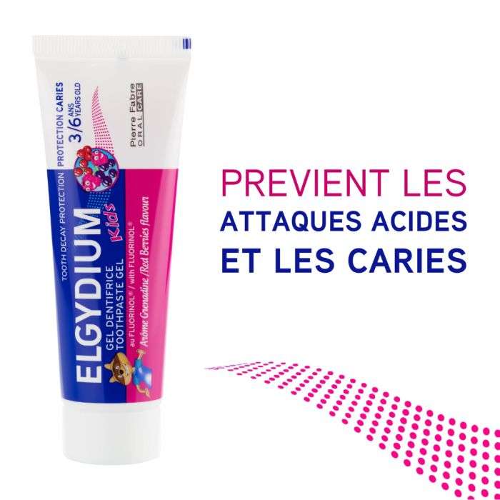 ELGYDIUM DENTIFRICE ENFANTS GRENADINE 3-6 ANS 50 ML ELGYDIUM DENTIFRICE ENFANTS GRENADINE 3-6 ANS 50 ML