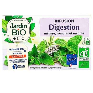 Acheter Jardin Bio Etic Infusion Thym Citronné Bio - 20 sachets, 30g
