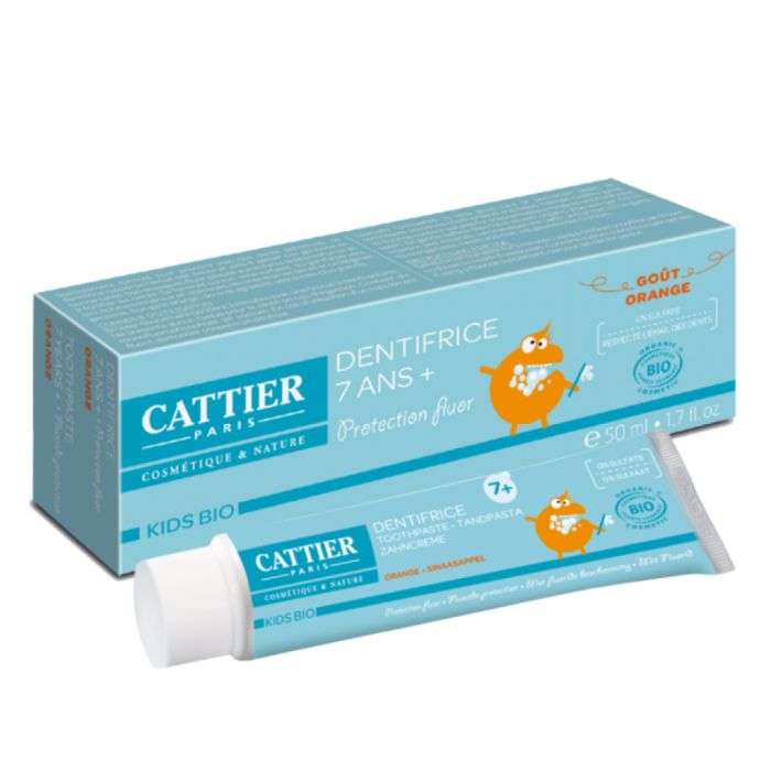 CATTIER DENTIFRICE ENFANTS SANS FLUOR 7 ANS+ 50 ML GOUT ORANGE CATTIER DENTIFRICE ENFANTS SANS FLUOR 7 ANS+ 50 ML GOUT ORANGE