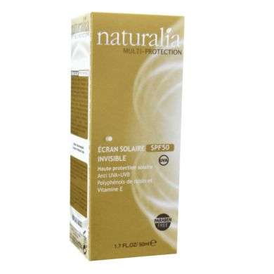 NATURALIA ECRAN SOLAIRE INVISIBLE 50 ML SPF 50 NATURALIA ECRAN SOLAIRE INVISIBLE 50 ML SPF 50