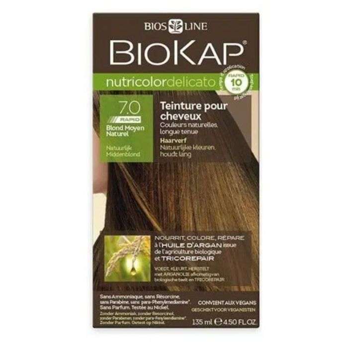 BIOkAP NUTRICOLOR DELICATO RAPIDE 7.0 BLOND MOYEN NATUREL