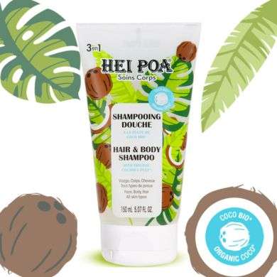 HEI POA SHAMPOOING DOUCHE HEI POA A LA PULPE DE COCO BIO 150ML HEI POA SHAMPOOING DOUCHE HEI POA A LA PULPE DE COCO BIO 150ML