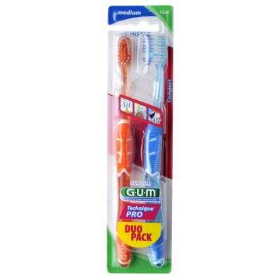 GUM DUO PACK BROSSE A DENTS TECHNIQUE PRO MEDIUM COMPACT 1528 GUM DUO PACK BROSSE A DENTS TECHNIQUE PRO MEDIUM COMPACT 1528