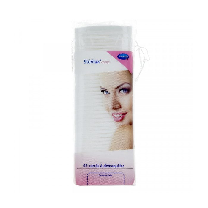 Stérilux visage coton carrés 45 unités Stérilux visage coton carrés 45 unités