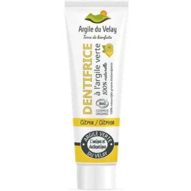 ARGILE DU VELAY DENTIFRICE A L'ARGILE VERTE CITRON ARGILE DU VELAY DENTIFRICE A L'ARGILE VERTE CITRON